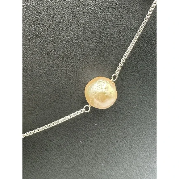 Honora Sterling Silver Pink & White Fresh Water Pearl Collection Necklace VTG - Picture 9 of 11